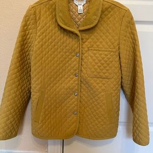Talbots small petite gold yellow cotton jacket